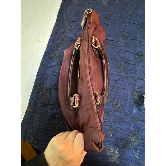 Prada Burgundy Medium Tote Bag w/Crocodile Embossed Leather - Picture 9 of 10